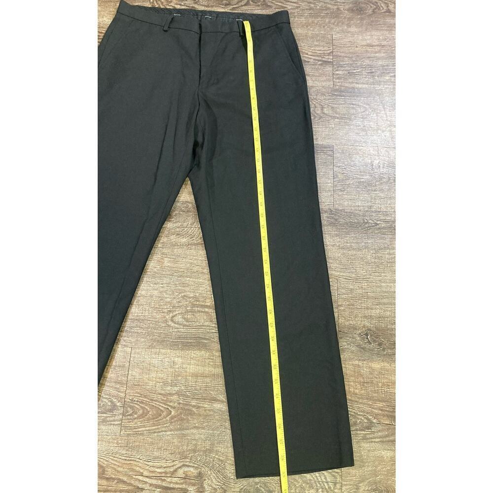Calvin Klein Men’s Dress Pants Black Flat Front Straight Leg 32x29 - Picture 3 of 7
